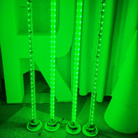 Base de lampe LED en plastique à visser avec télécommande 16 couleurs, 24 LED RGB et blanches pour éclairage de fête intérieur/extérieur