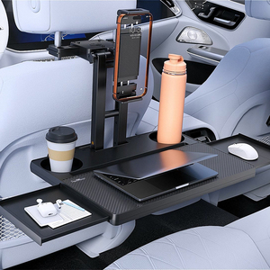Ultra Stable Car Rear Seat Organizer Tray Foldable Dining and Laptop <b>Table</b> for Travel <b>Adjustable</b> Vehicle Pallet with Integrate - Product Image 5