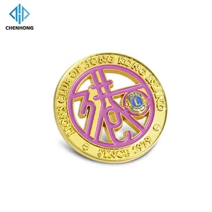 High Level Quality 3D Business Gift Hat Badge Custom Iron Zinc Alloy Metal Organization Masonic Lions Club Pins With Logo