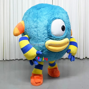 Fantasia de monstro de um olho inflável engraçado de 2m para eventos de Halloween terno de mascote adulto completo para personagem de <span class=keywords><strong>marketing</strong></span> vestido extravagante