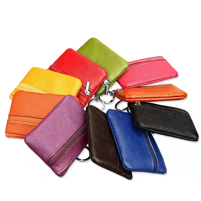 PU Leder Münze Geldbörsen Frauen Small Change Geld Taschen Taschen Geldbörsen Schlüssel halter Fall Mini Functional Pouch Zipper Card Wallet