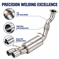 Tuyau d'échappement en acier inoxydable sur mesure, pliage CNC de tôles, système d'échappement automobile, fabrication de précision, service OEM ODM