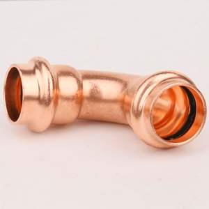 Комплект медных фитингов ProPress для водопровода 1/2 дюйма: соединительные элементы, угольник 90°, фитинги для труб ProPress, соединения для водопровода - Product Image 3