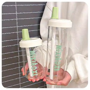Glass Cup Large Capacity Bubble Tea Straw Cup High Borosilicate Heat Resistant Advertising Cup With Printing - Product Image 2