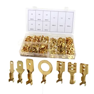 SYD-1055 450 Cái 9 Kích Cỡ Assortment Brass Auto Terminal Nối Dây Thiết Bị Đầu Cuối Clip