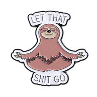 Spilla da bavero a tema lettere dei cartoni animati, smaltata e placcata, creativa, per sport yoga, regalo promozionale e souvenir