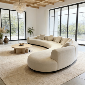 Canapé modulable incurvé en velours pour salon moderne, style Wabi Sabi, idéal pour les boutiques <span class=keywords><strong>de</strong></span> vêtements et les espaces <span class=keywords><strong>de</strong></span> réception des influenceurs - Product Image 4