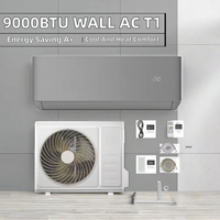 Climatiseur mural split 9000 BTU avec compresseur GMCC, réfrigérant R32, refroidissement et chauffage pour maison et garage