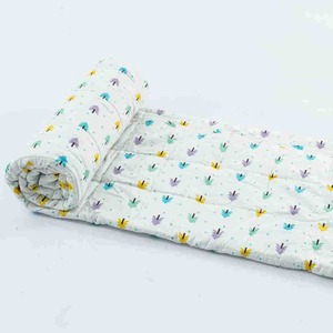 Kuang <b>Weighted</b> <b>Blanket</b> Small Tree Print Quilted Pure Cotton Pastoral Style Spring Autumn Four Seasons - Product Image 1