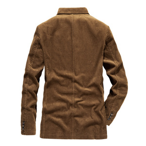 Giacca <span class=keywords><strong>Blazer</strong></span> Casual Sportiva di Alta Qualità a Due Bottoni per <span class=keywords><strong>Uomo</strong></span>, Abbigliamento da Lavoro, Foderata in Velluto a Coste, Vestibilità Slim - Product Image 2