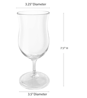 Unzerbrechliche hohe Hurricane-Cocktailgläser aus Kunststoff, 20oz, für Pool-Partys, Luau-Partys, tropische Partys, Großpackung mit Strohhalmen