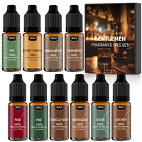 Coffret Cadeau d'Huiles Essentielles de Cèdre 100% Pures OEM 10ml*6 pour Diffuseurs, Distillées à la Vapeur, Écologiques, Relaxantes, Massage et Aromathérapie