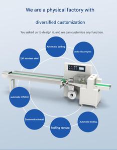 Alta calidad Multi-funcional Pan Cake Biscuis Horizonal Almohada Máquina de embalaje de flujo para Bakehouse - Product Image 6
