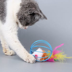 Jouets interactifs <span class=keywords><strong>pour</strong></span> chats en gros : <span class=keywords><strong>Souris</strong></span> en cage, balles en peluche, bâtonnets amusants <span class=keywords><strong>pour</strong></span> chats, jouet personnalisé <span class=keywords><strong>pour</strong></span> animaux de compagnie stimulant l'intelligence - Product Image 2
