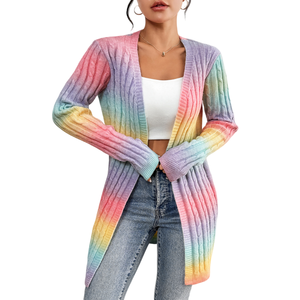 <span class=keywords><strong>Cardigan</strong></span> in <span class=keywords><strong>pile</strong></span> a maniche lunghe da <span class=keywords><strong>donna</strong></span> in maglia Casual stile coreano estivo in stile Y2K Set di maglione invernale personalizzato OEM - Product Image 2
