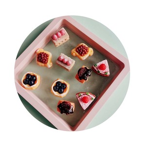 100 pièces de miniatures en résine 3D, pains, gâteaux, mini-aliments, pâtisserie, bricolage, cuisine, fabrication de bijoux, décoration de coque de téléphone, accessoires - Product Image 3