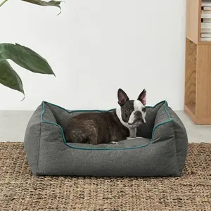 2024 New Version Cheap Handmade Pet Dog Bed Super Cozy Rectangle Indestructible Luxury Pet Beds