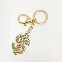 Porte-clés en papier d'aluminium en dollars américains du fabricant Porte-clés de conception unique pour l'affichage du symbole de la monnaie