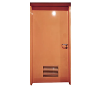 Nouvelle porte métallique coupe-feu à feuille unique de style moderne, pour sortie de secours, avec persiennes en acier, pour toilettes