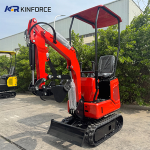 Mini-excavatrice compacte à chenilles en caoutchouc de 0,8 à 1 tonne, diesel, électrique, hydraulique, pour jardin, ferme, construction, certifiée CE ISO EPA - Product Image 4