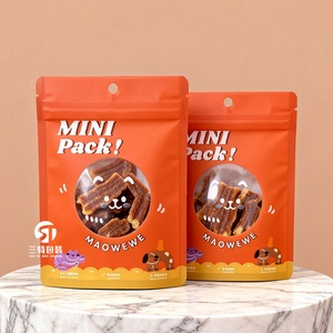 ถุงฟอยล์อะลูมิเนียมพิมพ์ลายตามสั่ง พร้อมหน้าต่างและจุกจ่าย สำหรับบรรจุภัณฑ์อาหารสัตว์เลี้ยงแบบตั้งได้ มีซิปล็อคปิดผนึก - Product Image 5