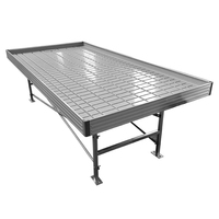 Système hydroponique de table de culture à flux et reflux, banc roulant en plastique ABS pour serres agricoles, fourni par l'usine