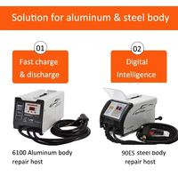 Machine à tirer les bosses FUNISI F90ES+6100 avec kit d'outils de réparation de carrosserie automobile en aluminium, fer et acier