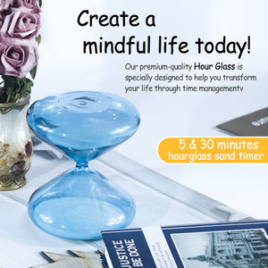 Creatività fatta a mano 5 10 30 60 minuti Timer sabbia con 7 vetro colorato minimalista grande clessidra sabbia timer per la casa - Product Image 2