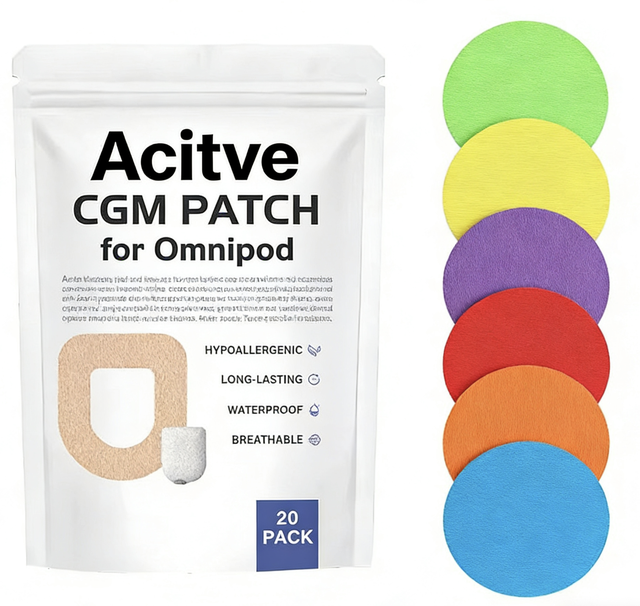 Custom CGM Sensor Patches Breathable Waterproof Adhesive for Dexcom G7/Libre1 2 3 Long-Lasting Protection Unisex Silk Material