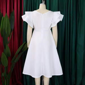 Vestido de Fiesta Elegante y Clásico con Volantes y Cintura Alta para Mujer, Ideal para Citas, Oficina o Eventos - Product Image 6