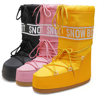 Bottes de ski d'hiver transfrontalières best-seller, bottes de neige légères, imperméables, antidérapantes, à bout rond, tendance pour femmes