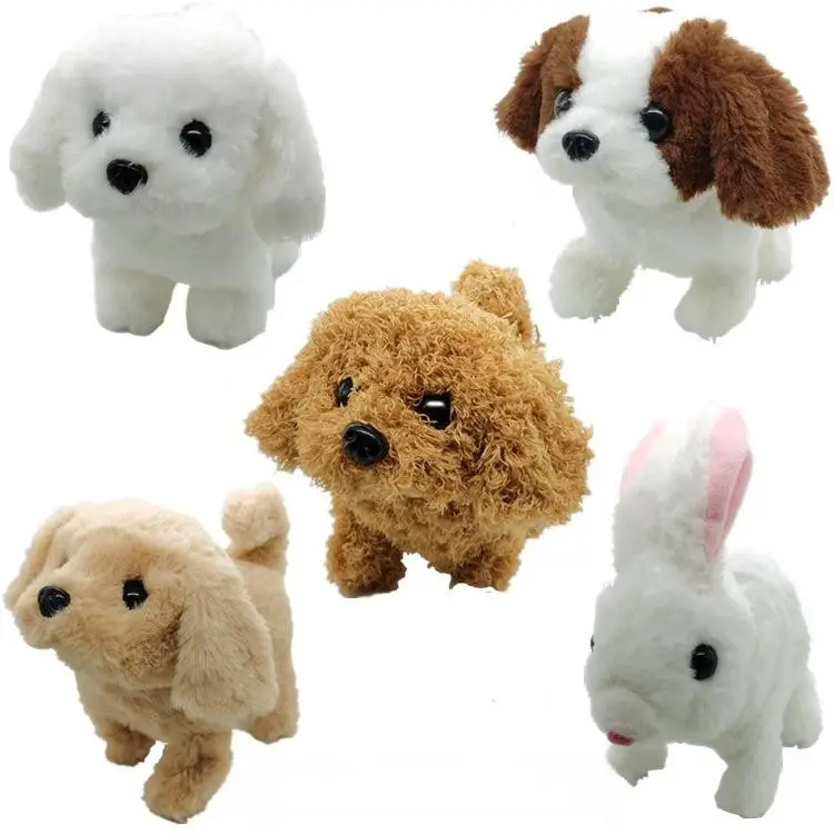 Hot Selling Paw Pals Walking Dog High Quality Barking Walking Wag The Tail Soft Plush Electronic Toy