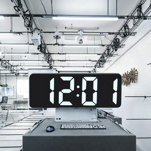 Smart LED Desktop Alarm <strong>Clock</strong> ABS Electronic <strong>Bedside</strong> and Office Desk Watch with Snooze and Wake-up Features - Product Image 2