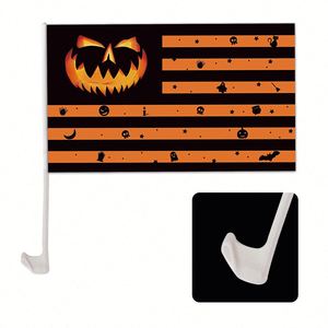 Halloween 12x18 Car <b>Flag</b> with Digital Printing Polyester Pole Display Accessory for Car Windows - Product Image 3