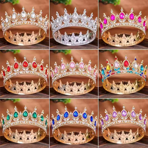 Superbe couronne de princesse vintage en diamant pour gâteau, décoration de gâteau pour mariage, <span class=keywords><strong>anniversaire</strong></span>, baby shower, fête - Product Image 3