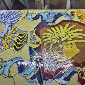 Vitralla Tiffany de gran tamaño personalizada con diseño de ángel de catedral, estructura sólida para muro cortina - Product Image 4