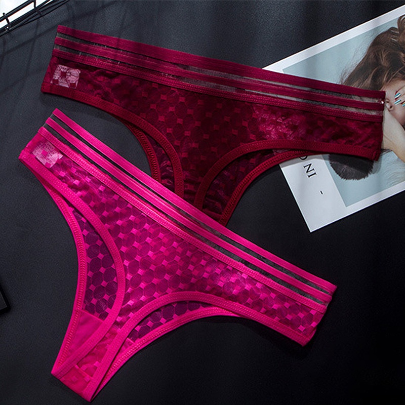 Сексуальное нижнее белье, прозрачные жаккардовые сетчатые бесшовные трусики с низкой талией, сексуальные стринги, женское нижнее белье, стринги