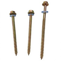 Type17 Hex Head Timber Roofing Screw Yellow Zinc Plated Self Tapping Screw With EPDM Rubber Washer for Timber Construction
