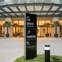 Panneau publicitaire LED lumineux double face personnalisé pour centre commercial et entrée de centre de vente au détail, panneau de monument, panneau pylon