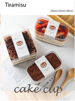 Ventes chaudes - Contenants à gâteau en plastique PS transparent, acrylique, recyclables, boîtes scellées pour aliments, tiramisu, biscuits, chocolat, pâtisseries