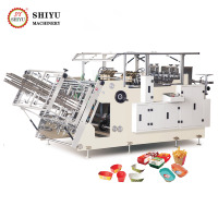 Hoge Snelheid Automatische Aangepaste Voedselbakken Papier Board Box Vormen Lunchbox Maken Machine Prijs