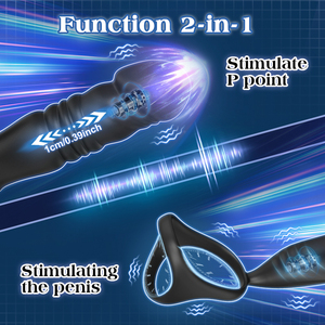 Nouveautés Meilleur Prix 2025 Plug Anal avec Masseur de <span class=keywords><strong>Prostate</strong></span> Anneau Pénien en Silicone pour le Plaisir Masculin - Product Image 4