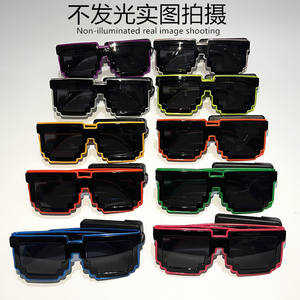 Gafas LED con Mosaico Brillante para Bares, Fiestas de Cumpleaños, Accesorios Creativos para Fotos, Ambiente Luminoso en la Oscuridad - Product Image 3