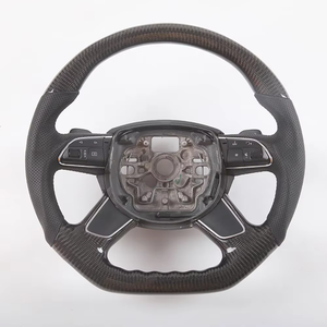 Volante auto personalizzato adatto per Audi A3, A4, <span class=keywords><strong>A6</strong></span>, C7, 2013, <span class=keywords><strong>2014</strong></span>, 2015, 2016, volante in vera fibra di carbonio - Product Image 1