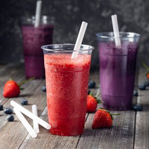 Pailles jetables en plastique blanc, emballées individuellement, pour smoothies et milkshakes, à large ouverture, 9 pouces de hauteur - Product Image 4