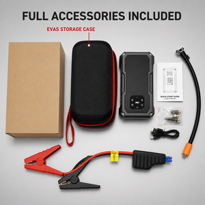 Démarreur de voiture portable 4 en 1, compresseur d'air 150 PSI, batterie externe 7200 mAh, lampe torche LED, démarreur de batterie de voiture portable - Product Image 5