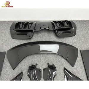 OEM Style Auto Parts Dry Carbon Fiber Body Kit Front Lip Rear Spoiler Rear <b>Diffuser</b> Engine Cover for Fer-rari SF90 Carbon Kit - Product Image 6
