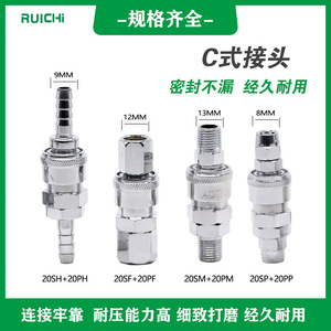 Ruichi <b>Quick</b> Coupler Stainless Steel Compression Fittings For Hydraulic Pneumatic Air Hose <b>Connectors</b> - Product Image 4