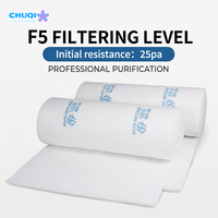 Muestra Gratuita, Entrega Rápida, Filtro para Cabina de Pintura F5 EU5, Clasificación de Resistencia al Fuego para Autobuses HSR, Filtración Fina de 0.3 Micras, Rollo de Filtro de Techo