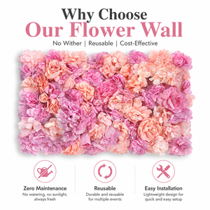 Panneau <span class=keywords><strong>de</strong></span> <span class=keywords><strong>fleurs</strong></span> artificielles mixtes (roses, pivoines, hortensias) pour toile <span class=keywords><strong>de</strong></span> <span class=keywords><strong>fond</strong></span> <span class=keywords><strong>de</strong></span> mariage, studio <span class=keywords><strong>de</strong></span> diffusion en direct, vitrine <span class=keywords><strong>de</strong></span> magasin, <span class=keywords><strong>fond</strong></span> mural <span class=keywords><strong>de</strong></span> fête - Product Image 3